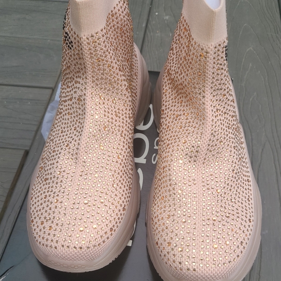 Bebe Myla Stretch Sock Ankle Booties - Picture 4 of 8